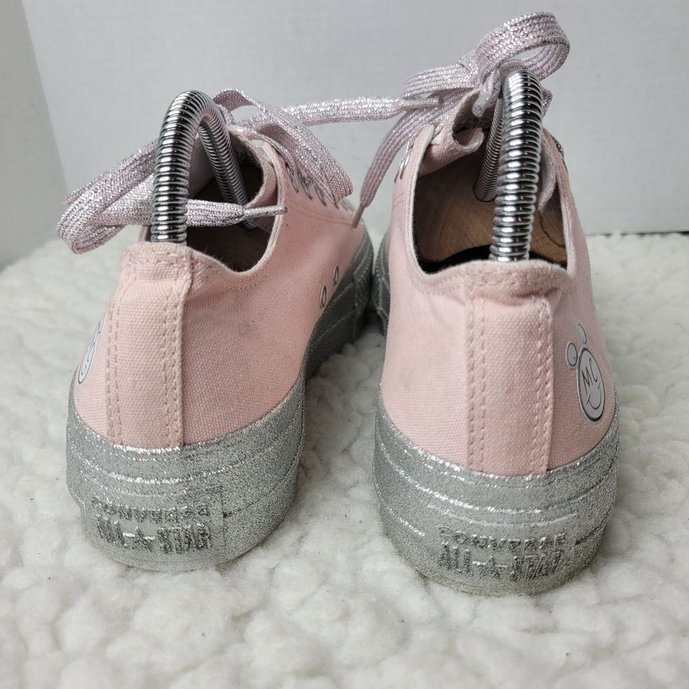 Converse All Star × Miley Cyrus Shoes Womens Size 8 Platform Pink Glitter - Picture 4 of 10